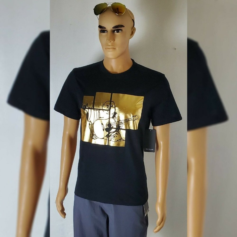 TRUE RELIGION BUDDHA FOIL PANE SS TEE MEN'S SHORT SLEEVE CREW NECK - Picture 3 of 7